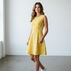 Elegant J Crew Yellow Sleeveless Dress Sz 2
